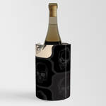 Skulls Retro Vintage Black Beige Wine Chiller by alternative-rox