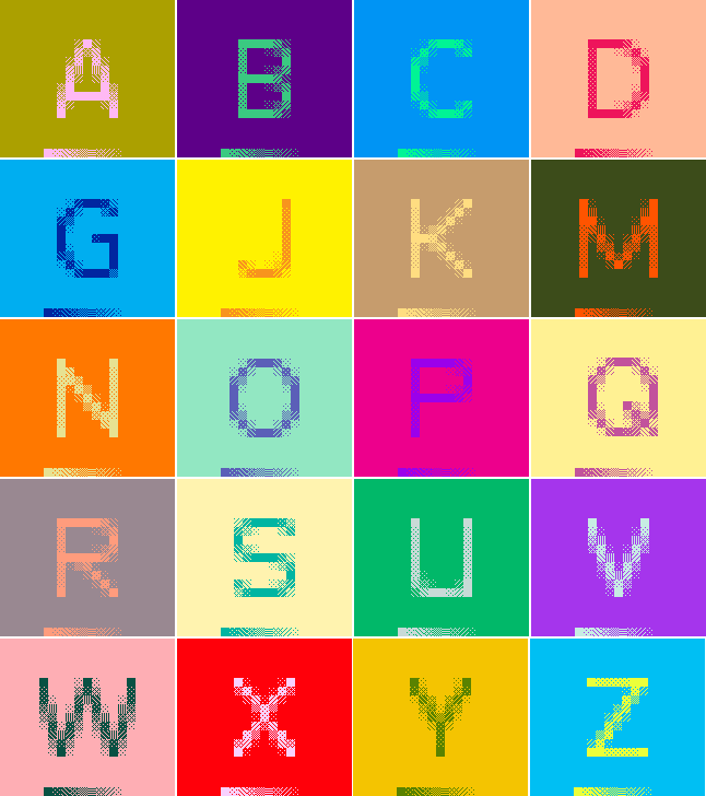 Dithered Alphabet