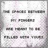 the spaces