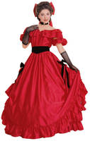 R90253 Southern Belle Scarlet Red Costume Adult by bigeye91