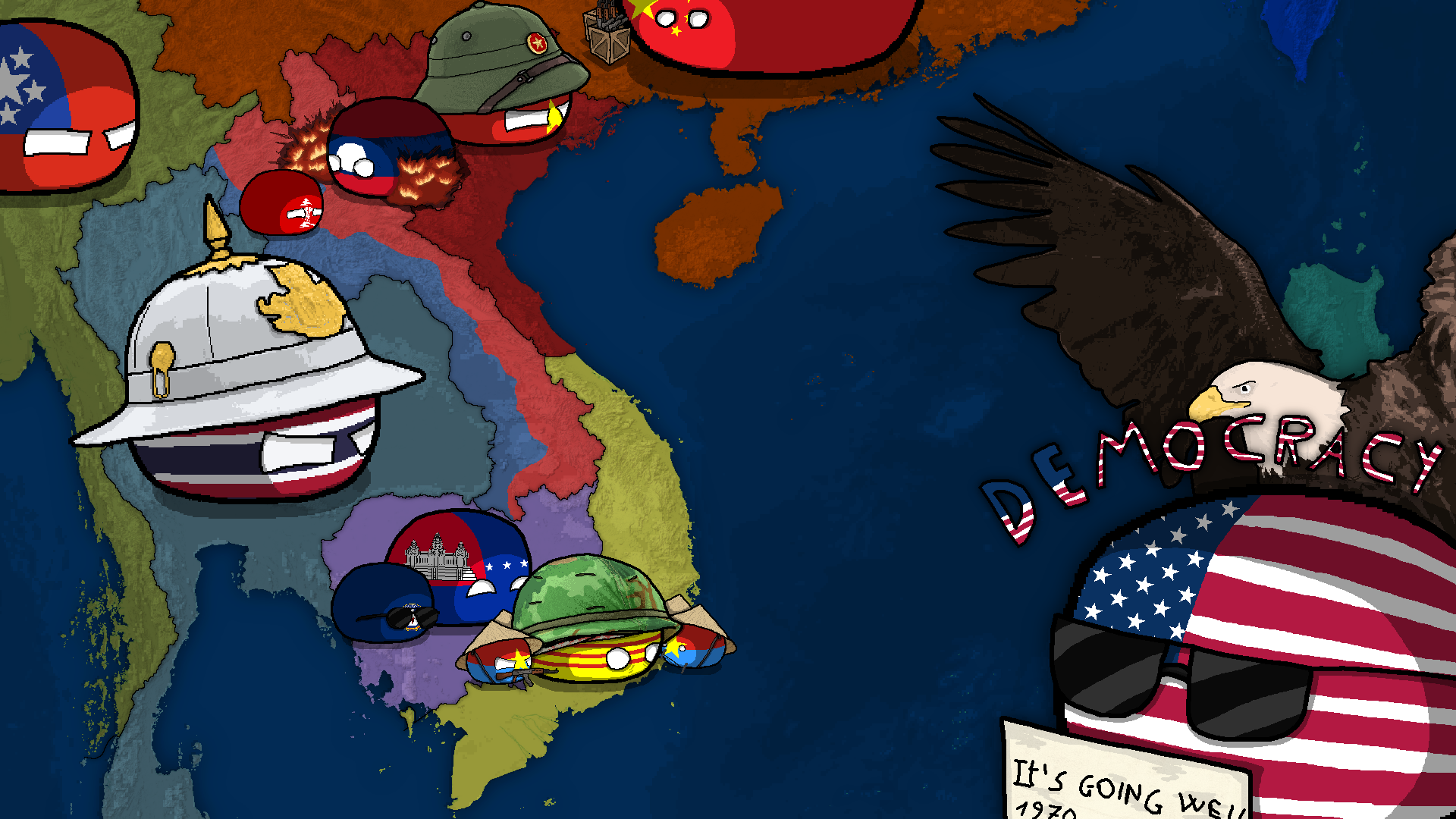 Countryballs Rp War Countryballs South East Asia - Vietnam war by TheWanderingChecco on ...