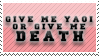 Death or Yaoi Stamp