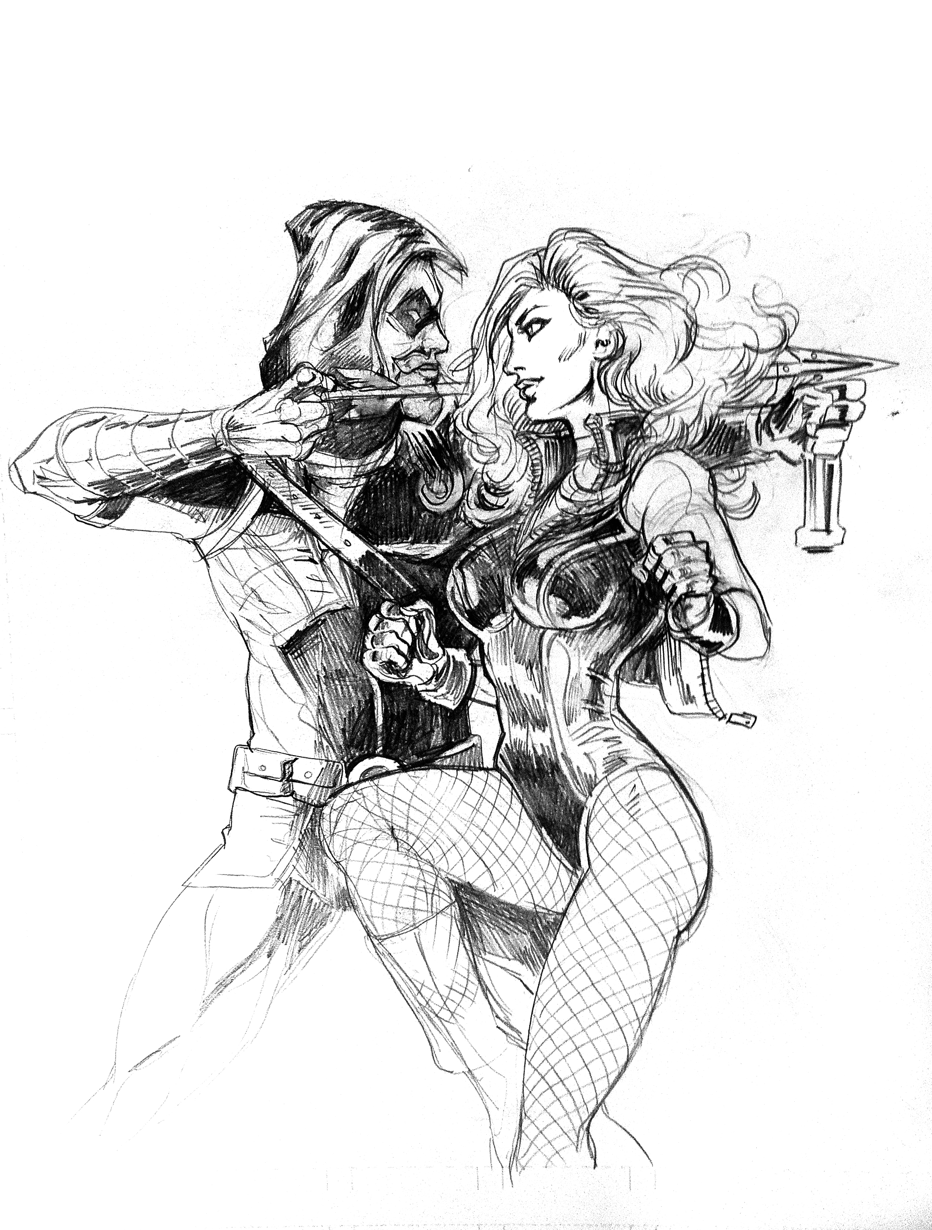 GreenArrow BlackCanary Pencils