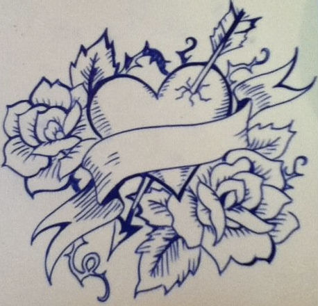 Two Roses Making A Heart -one heart and two roses- by MarttuChu on DeviantArt