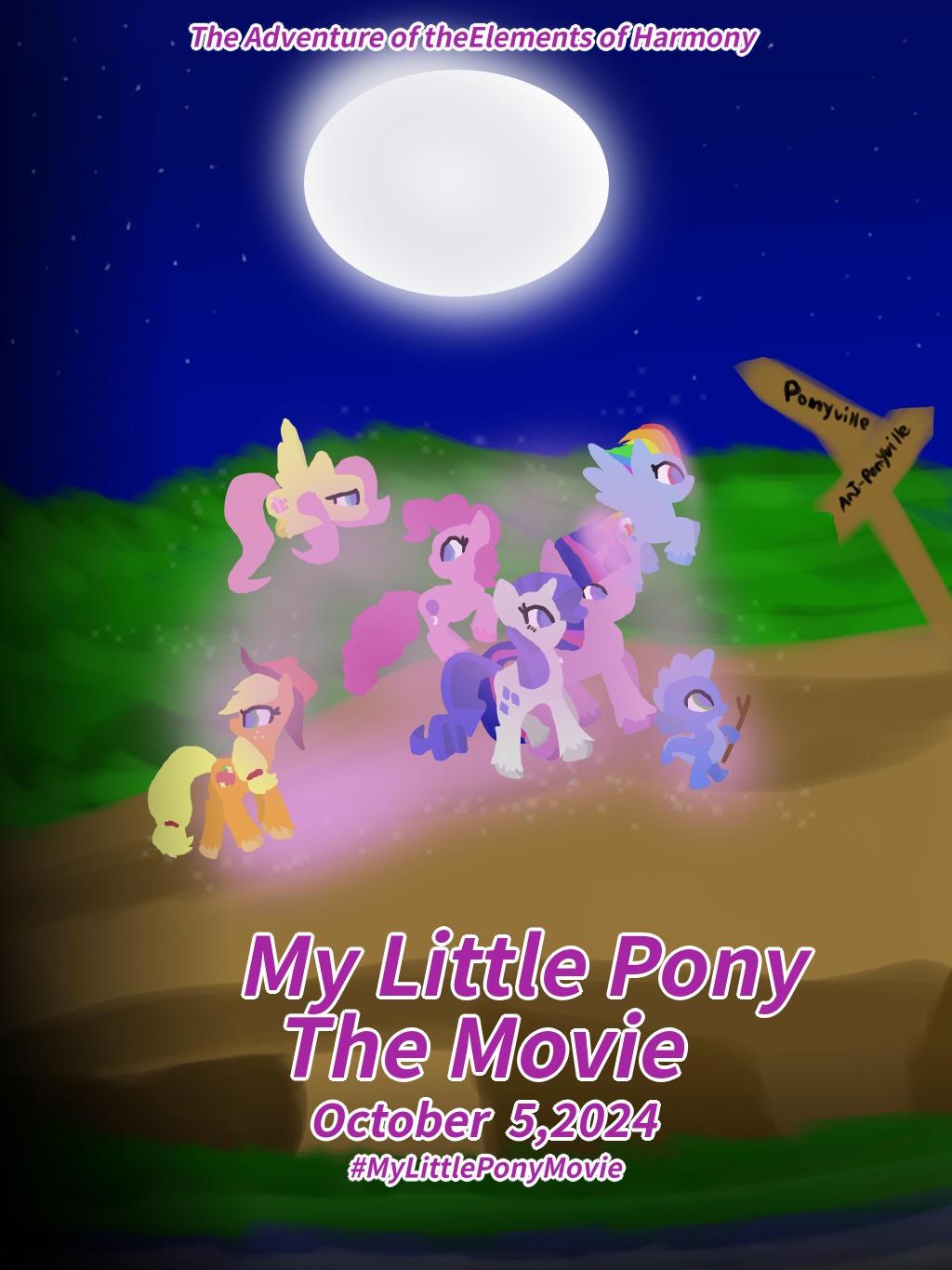 My Little Pony The Movie 2024 Poster Mane 6 and Sp by taylorwalls14 on