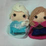 Anna And Elsa Chibi Plush Close Up