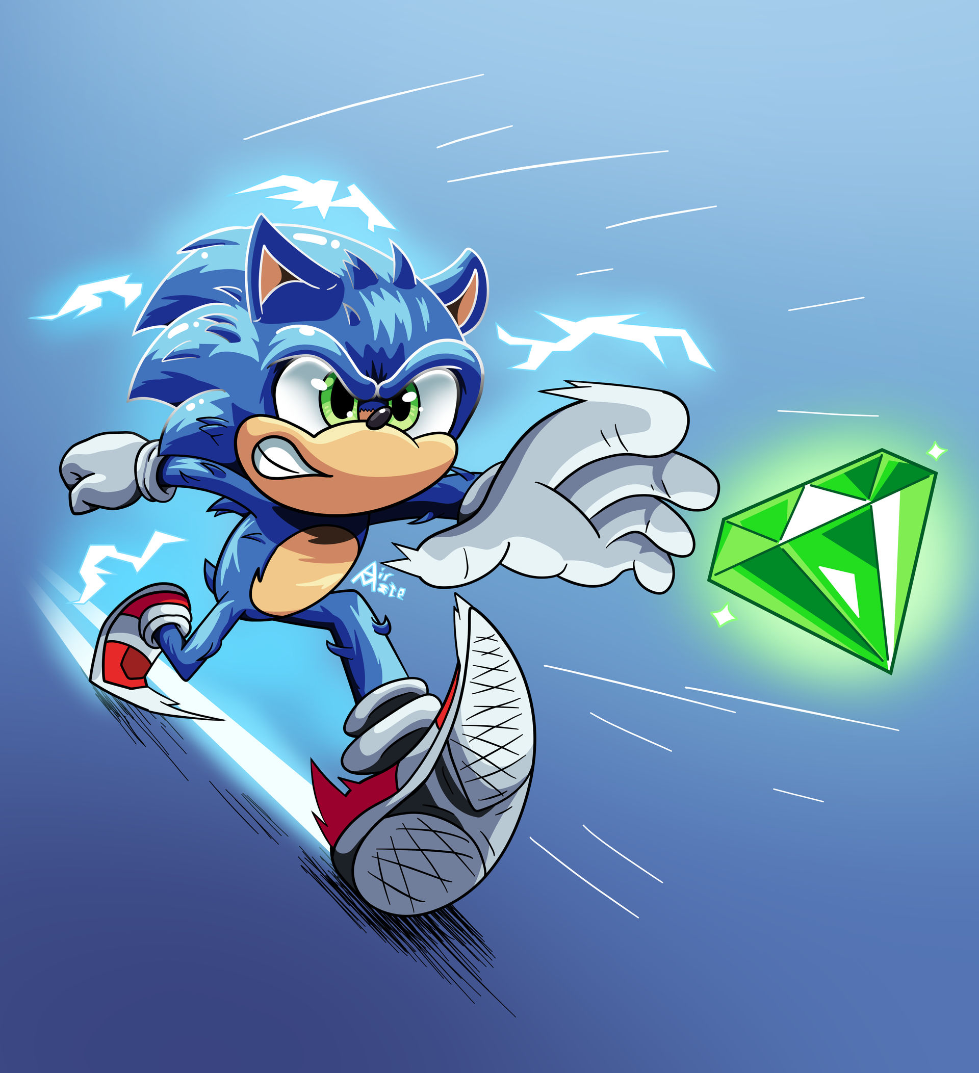 Sonic Chasing A Chaos Emerald By AirMateYT On DeviantArt sonic-chasing-a-chaos-emerald-by-airmateyt-on-deviantart