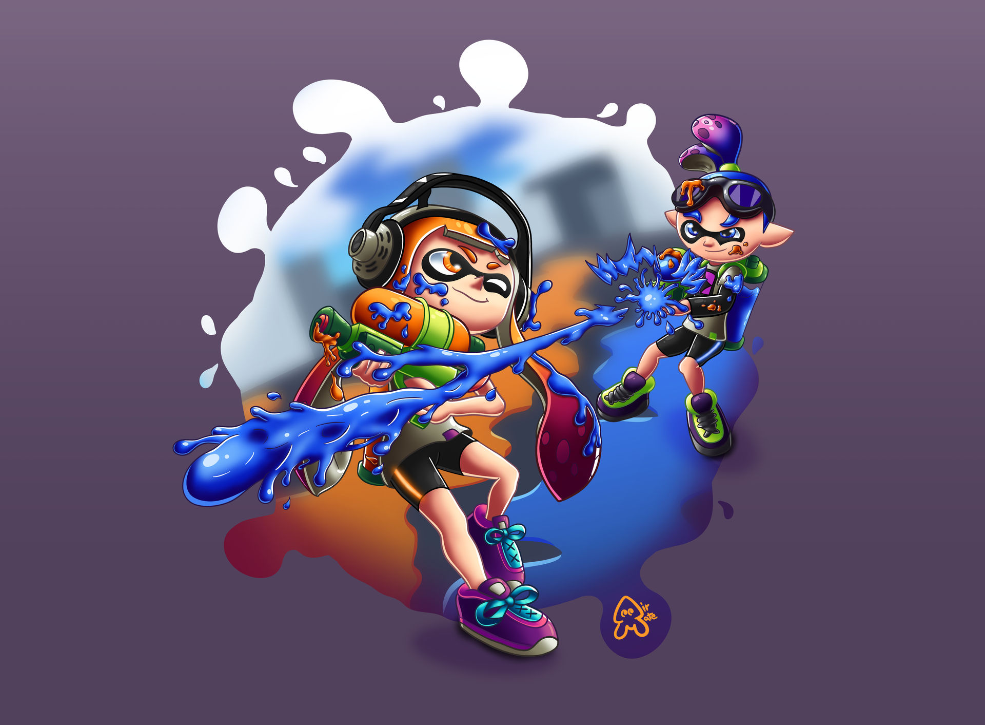 Splatoon Riders Cover Splatoon Cover Art by AirMateYT on DeviantArt