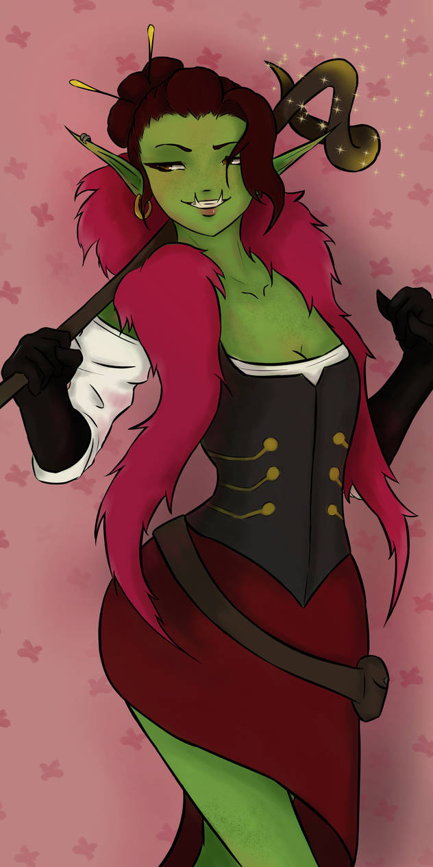 Orcess OC - Stylish Orcess mage by Khas0u on DeviantArt