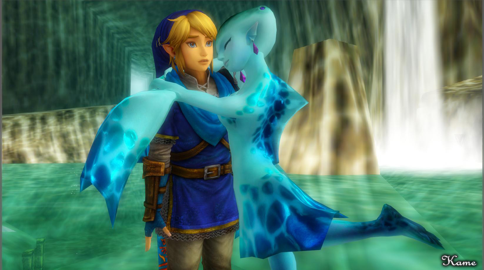 Link and Ruto by Kame3D on DeviantArt