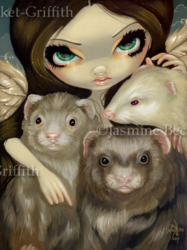 Angel with Ferrets