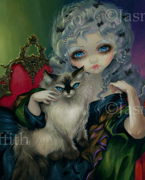 Princess with a Ragdoll Cat