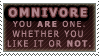 Omnivore Stamp by Nestly