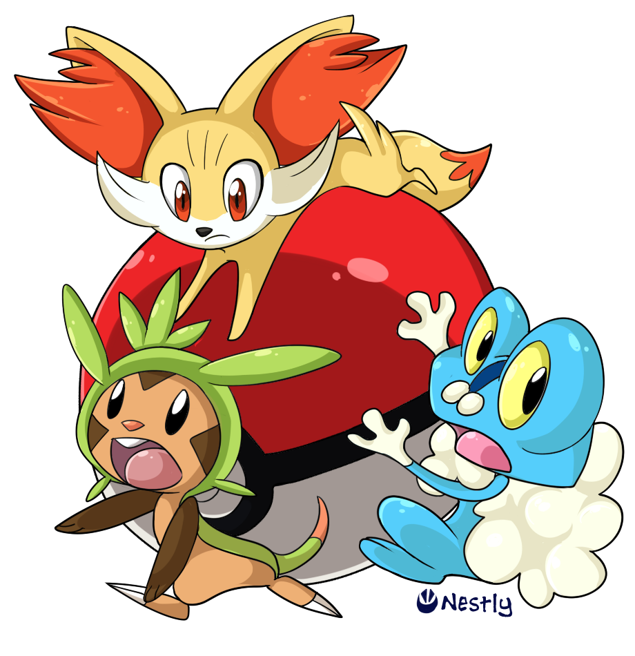 Pokemon X and Y Wallpaper - Starters by UxianXIII on DeviantArt