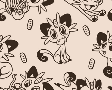 Meowth Repeating Background