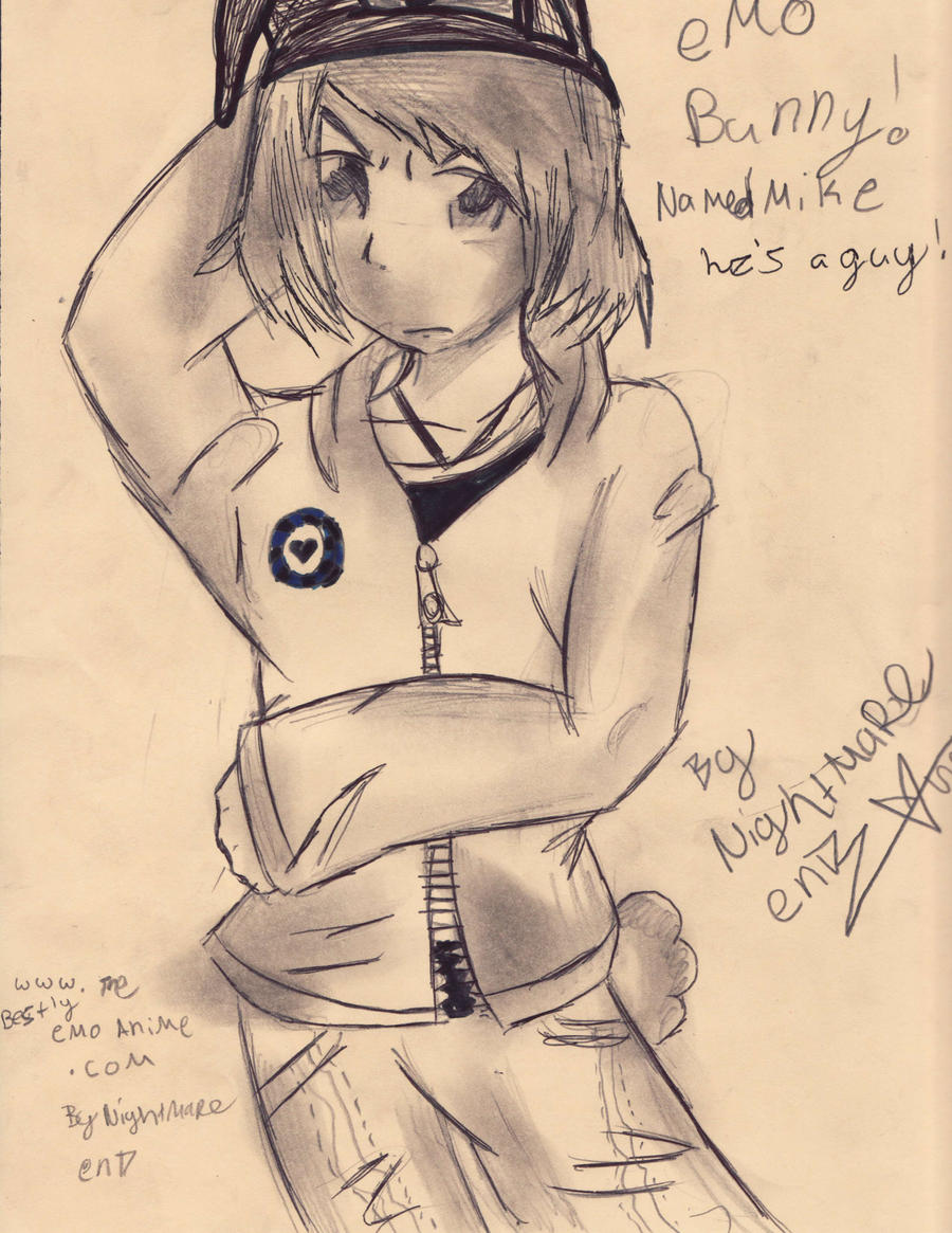 Emo Bunny by nightmareendz on DeviantArt