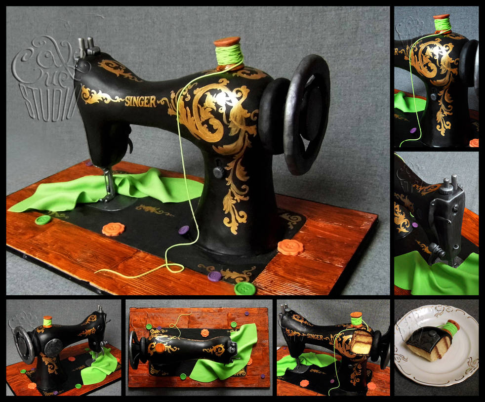 for Sis 2014 - Vintage Sewing Machine Cake by CakeUpStudio for Sis 2014 - Vintage Sewing Machine Cake by CakeUpStudio