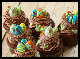 Easter Nest Cupcakes