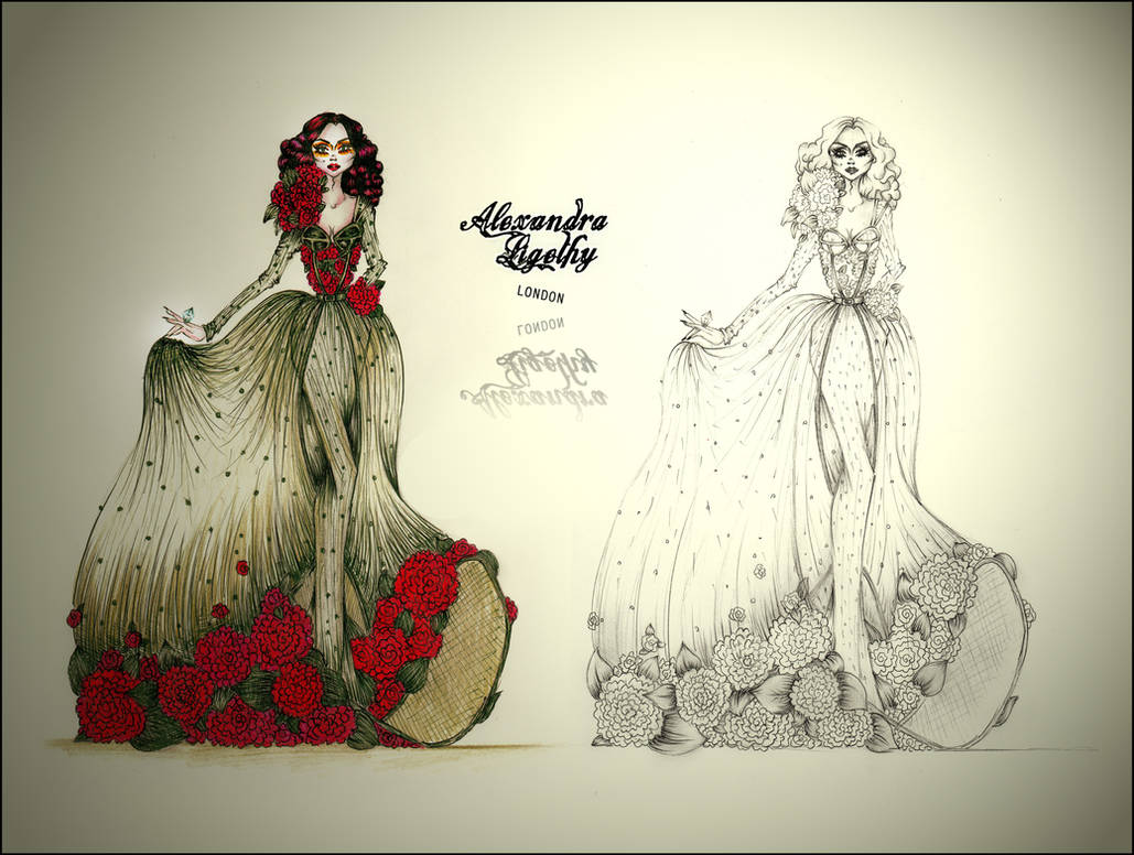 Flower Gown Design by AlexandraVeda