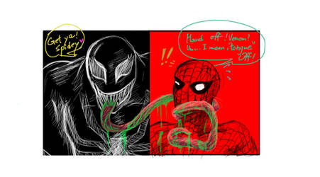 Software Test draw_ Spiderman and Venom