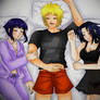 Commission: Hinata, Naruto and Satsuki sleeping