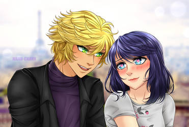 Commission: Adrien and Marinette