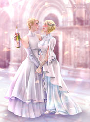 EXPRESS Commission: Helen and Deneve's Wedding by ManunuArt