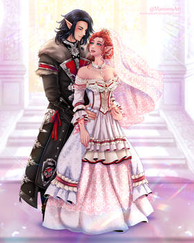 Commission: Elodie and Artoirel's Wedding