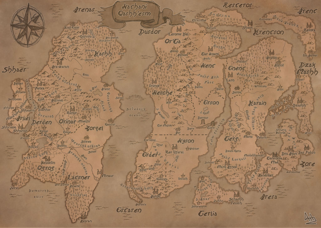 Nathon Map Lands of Natan Fantasy map by Daarthu on DeviantArt