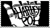 Stamp depicting a logo of Harley Poe.