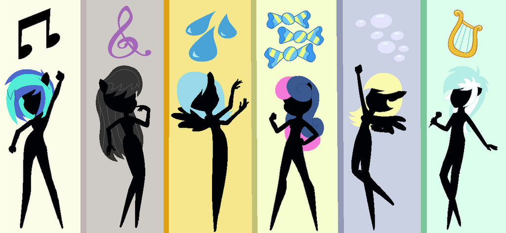 EQG Background Mane 6 sillouettes