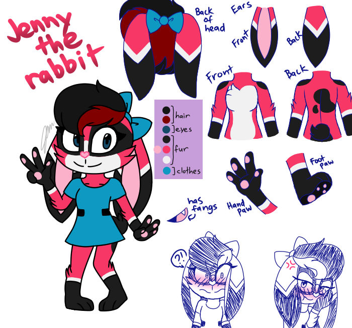Jenny the rabbit (Better Ref) by Imtailsthefoxfan on DeviantArt
