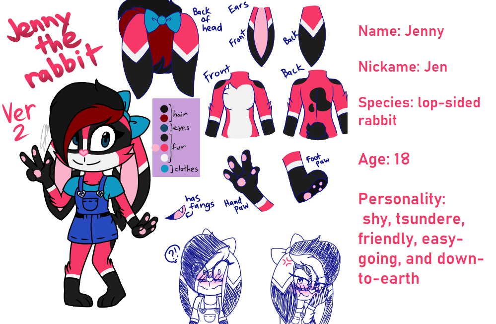 Jenny the rabbit (Better Ref UPDATED) by Imtailsthefoxfan on DeviantArt