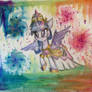 Purple Hued Horse With Rainbow Swirl Thingies