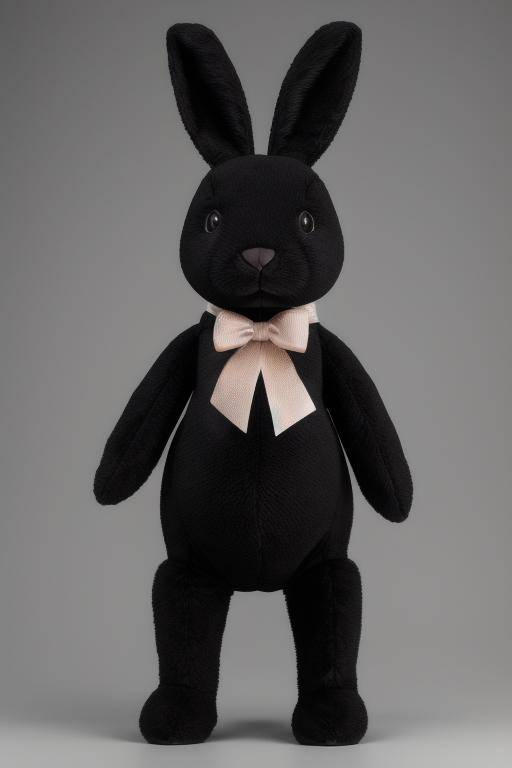 Black Plush Rabbit 01 by joshadventures on DeviantArt