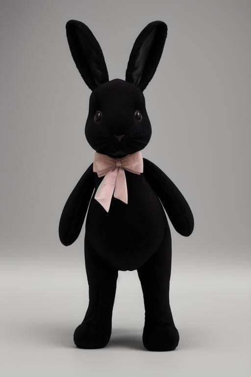 Black Plush Rabbit 06 by joshadventures on DeviantArt