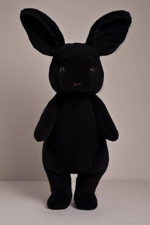 Black Plush Rabbit 07 by joshadventures on DeviantArt