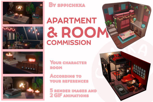 3D Room COMMISSIONS [open] /april