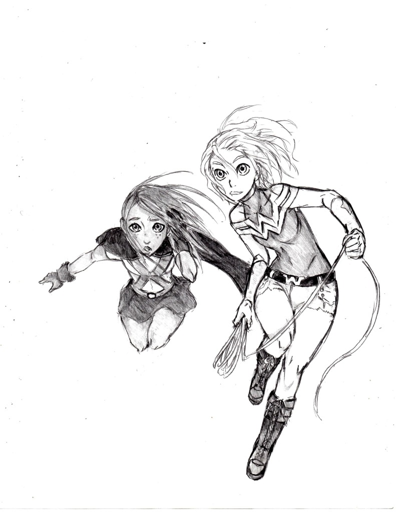 Wonder-girl and Miss martian