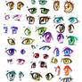 30 pairs of anime eyes