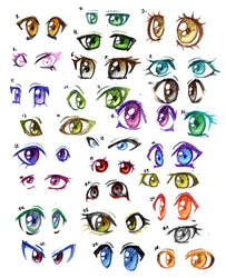 30 pairs of anime eyes