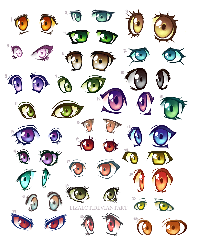 Anime Eyes Practice by saflam on DeviantArt