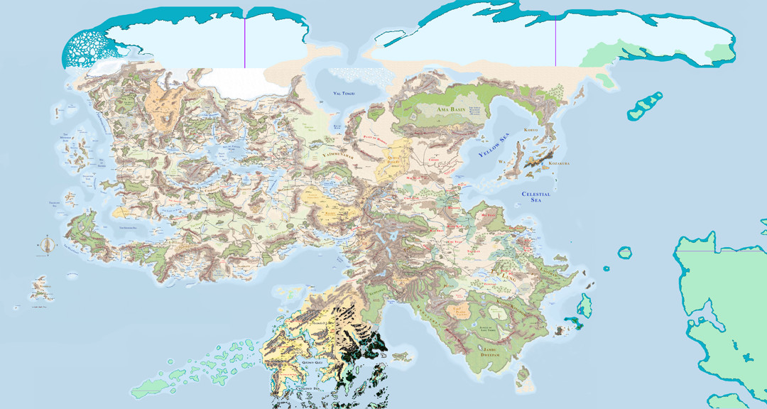 Map Of Faerun 5th Edition