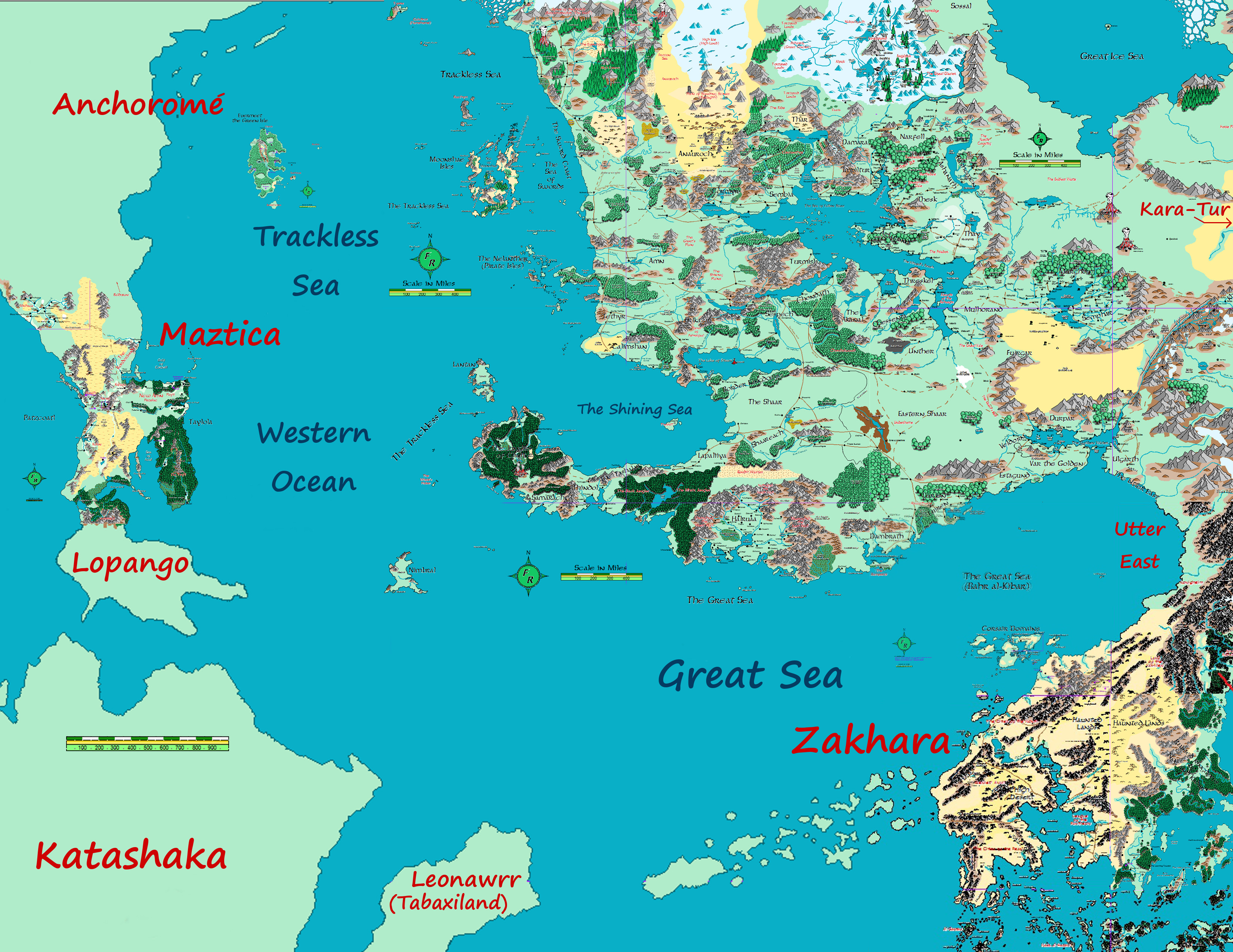 Forgotten realms карта мира