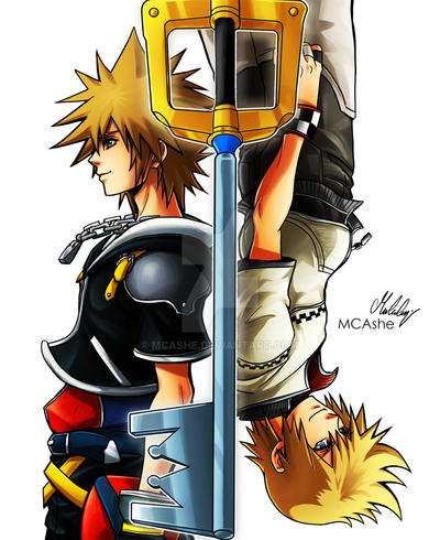 Roxas / Sora Kingdom hearts fanart