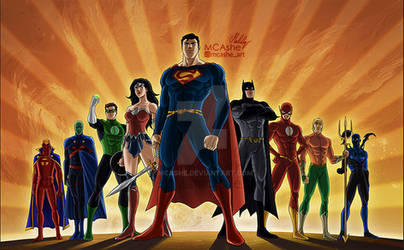 Justice League Commission Fanart by MCAshe