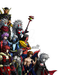 Commission Villains OCs fanart Dissidia style