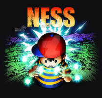 COMMISSION Ness PK flash Akira poster style