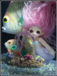 +BJD+ Swimming in the sea by ebonydragon