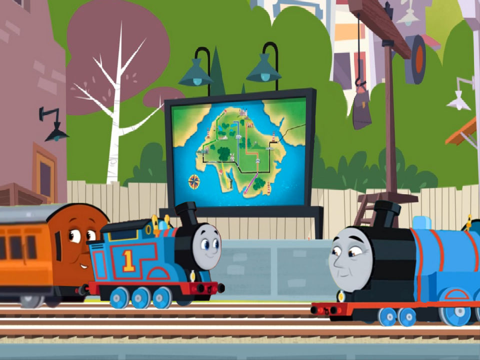 Thomas and Edward at the Sodor Map by Drewthethomasfan on DeviantArt